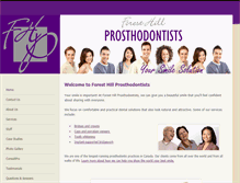 Tablet Screenshot of foresthillprostho.com